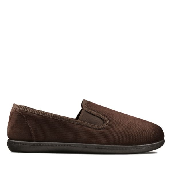 Clarks Mens King Twin Slippers Brown | USA-2139784